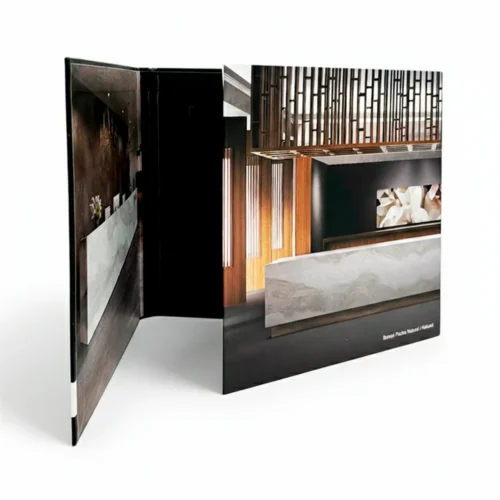 CARPETA MUESTRARIO TRÍPTICO PARA PIEZAS PORCELÁNICAS