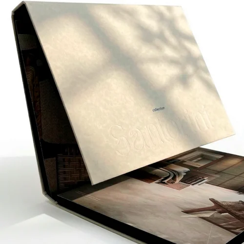 carpeta tríptico para muestras porcelánico
